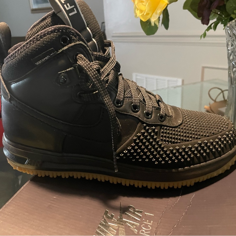 Nike High-Top Black Sneakers with Gum Sole